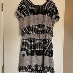 Madewell Black patterned dress.